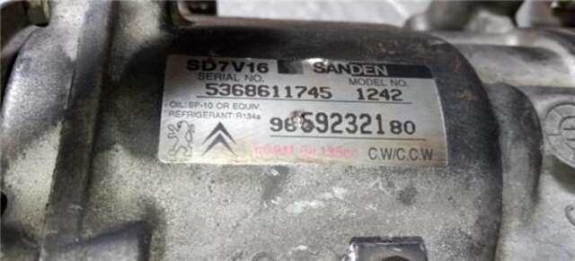 Foto 2ª: Compresor Aire Acondicionado Citroen Berlingo 1.6 HDI 90 [9HX (DV6ATED4)]