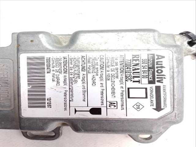 Foto 3ª: Centralita Airbag Renault Megane VERSION INDEFINIDA I BA0/1_) (1995)