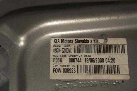 Foto 2ª: Elevalunas Eléctrico Delantero Izquierdo Kia Sportage 2.0 CAT 141CV 104KW [G4GC] (2008)