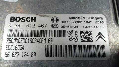 Foto 2ª: Centralita Motor ECU Peugeot 207 1.6 16V HDI 90CV 66KW [9HX] (2006)