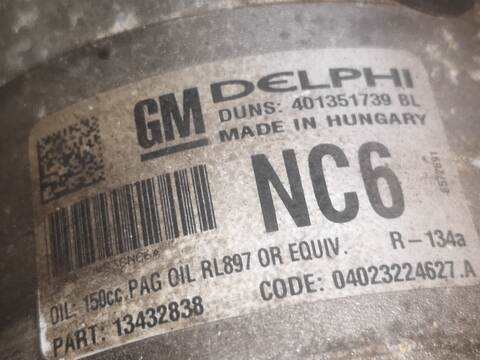 Compresor Aire Acondicionado Opel Zafira A16XNT