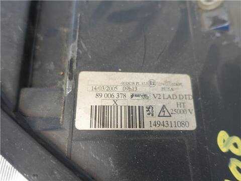 Foto 3ª: Faro Derecho Peugeot 807 2.2 SV 128CV 94KW [4HW (DW12C)] (2004)