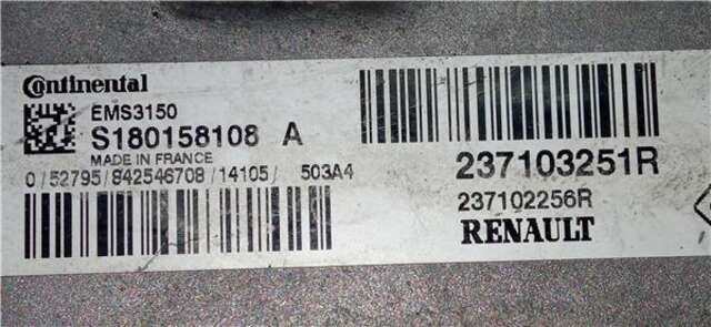 Centralita Motor ECU Renault Scenic 1.2 GRAND DYNAMIQUE [1.2 LTR. - 97 KW TCE ENERGY]