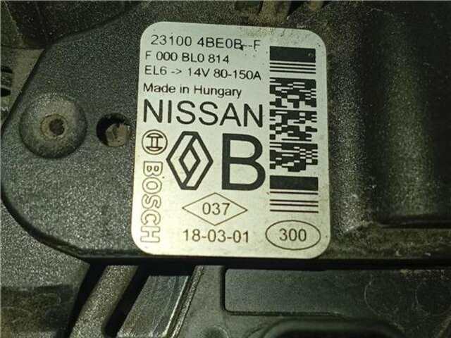 Foto 2ª: Alternador Nissan Qashqai 1.2 ACENTA [1.2 LTR. - 85 KW 16V CAT]