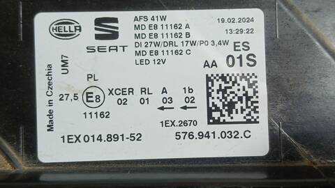 Foto 2ª: Faro Derecho Seat Ateca 2.0 TDI 150CV 110KW [DKRB]