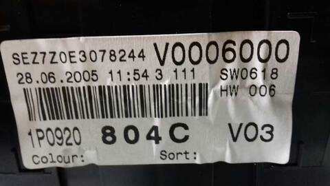 Foto 3ª: Cuadro de Instrumentos Seat Leon ERENCE 105CV 77KW [BKC] (2005)