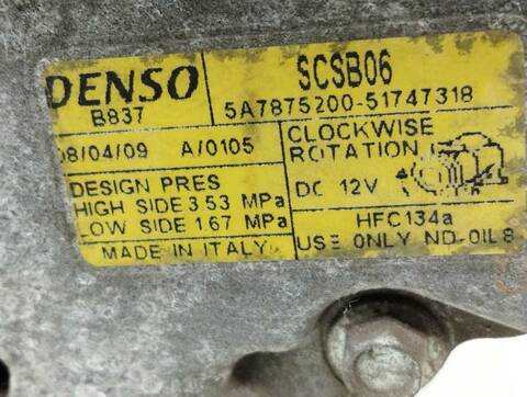 Foto 3ª: Compresor Aire Acondicionado Fiat Punto 1.2 CAT BERLINA 60CV 44KW [188A4000] (2005)