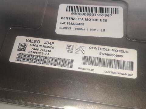 Foto 2ª: Centralita Motor ECU Citroen C3 HFX (2007)