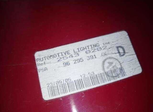 Piloto Trasero Derecho Peugeot 607 2.0 HDI