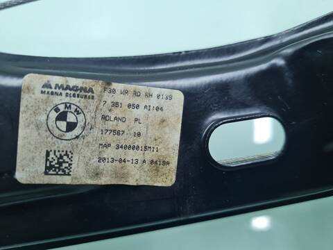 Foto 2ª: Elevalunas Manual Trasero Derecho Bmw Serie 3 315 316D 116CV 85KW [N47D20C] (2013)