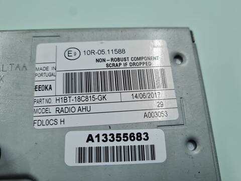 Foto 3ª: Sistema Audio Radio CD Ford Fiesta 1.1 CAT 86CV 63KW (2017)