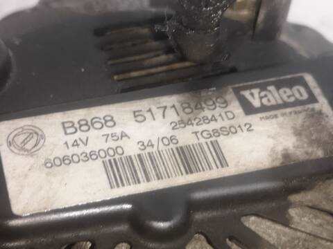 Alternador Fiat Punto 1.9 D 188) BERLINA 188A9000