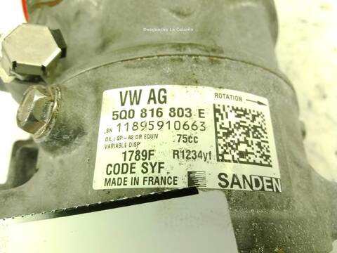 Foto 2ª: Compresor Aire Acondicionado Seat Ibiza 1.2 TSI [CJZC] (2008)