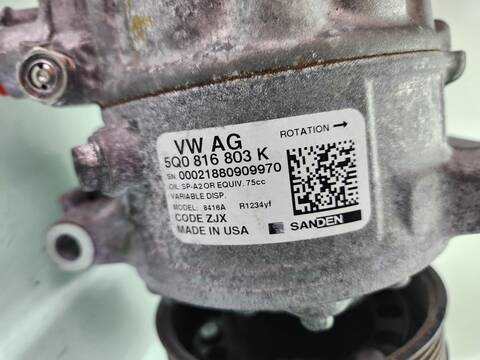 Foto 4ª: Compresor Aire Acondicionado Volkswagen Tiguan ADVANCE 4MOTION 150CV 110KW [DFGA] (2020)