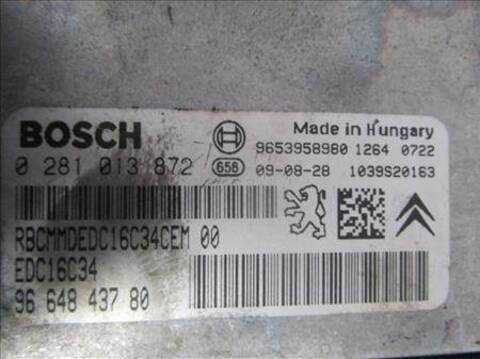 Foto 2ª: Centralita Motor ECU Peugeot 207 1.6 HDI 90CV 66KW [9HX (DV6ATED4)] (2009)