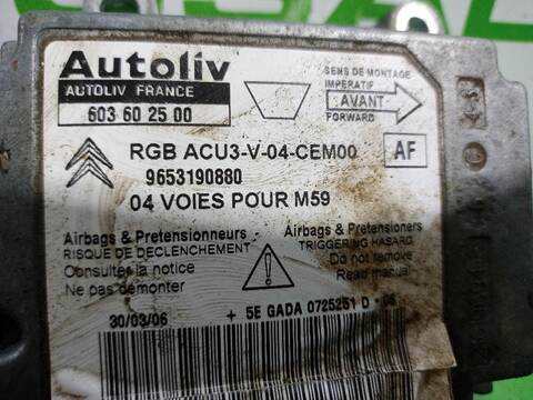 Foto 2ª: Centralita Airbag Citroen Berlingo 1.9 D 600 FURG. 69CV [WJZ] (2002)
