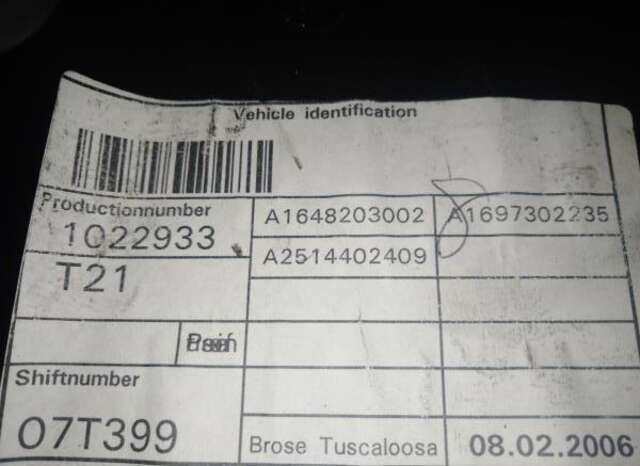 Elevalunas Eléctrico Trasero Derecho Mercedes Clase R 280 3.5 R 350 4MATIC (251.065) [3.5 LTR. - 200 KW V6 CAT]