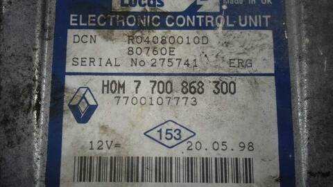 Foto 3ª: Centralita Motor ECU Renault Kangoo 1.9 DIESEL 54CV 40KW [F8Q662] (1998)