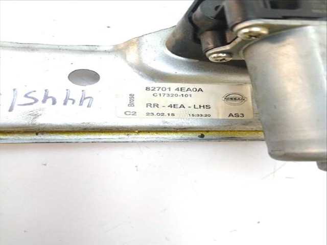 Foto 3ª: Elevalunas Manual Trasero Izquierdo Nissan Qashqai 1.5 DCI (2013)