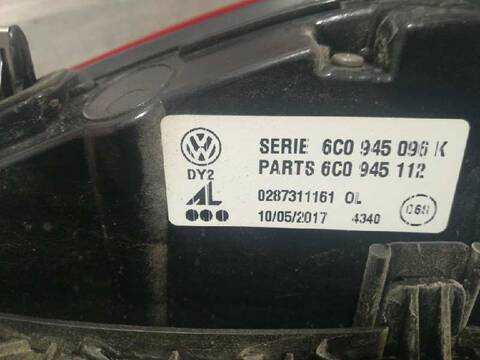 Foto 3ª: Piloto Trasero Derecho Volkswagen Polo ADVANCE BLUEMOTION 75CV 55KW [CUSA] (2017)