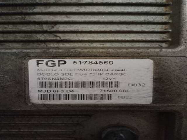 Foto 4ª: Centralita Motor ECU Fiat Doblo 1.3 16V MULTIJET ACTIVE COM. 55KW) 75CV [199A2000] (2006)