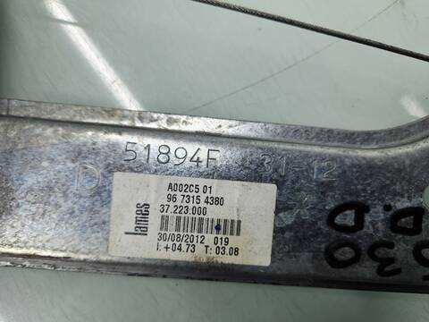 Foto 3ª: Elevalunas Eléctrico Delantero Derecho Peugeot 208 ACCESS 68CV 50KW [8H01] (2012)