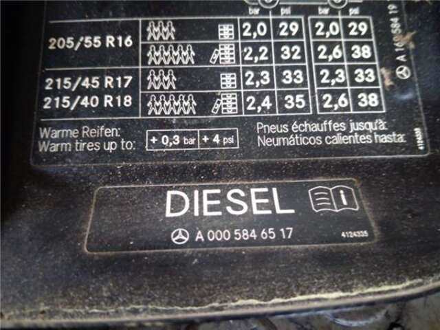 Foto 3ª: Tapa Exterior Combustible Mercedes Clase B 150 2.0 180 CDI (245.207) [2.0 LTR. - 80 KW CDI CAT] [OM 640.940]