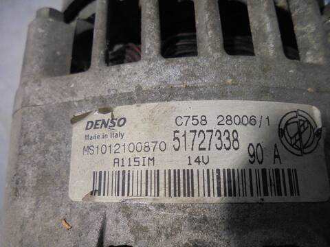 Foto 3ª: Alternador Fiat Stilo 1.9 8V JTD CAT 939A1000 - 192A8000) 120CV 88KW (2007)
