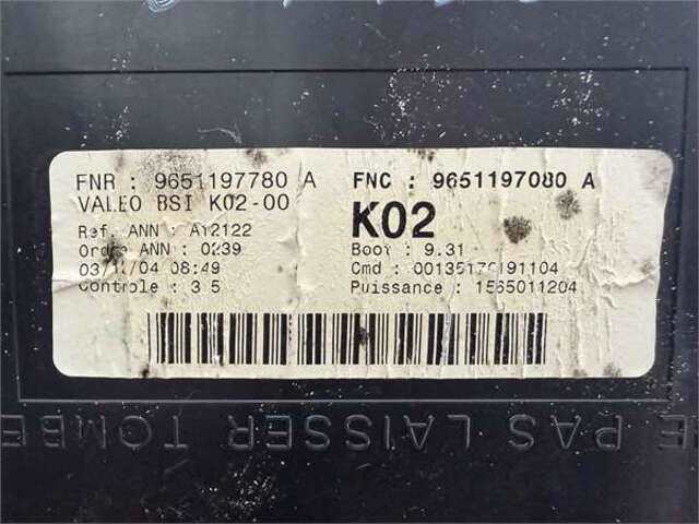 Foto 2ª: Centralita Confort BSI Peugeot 307 1.6 HDI 110 [9HY (DV6TED4)]