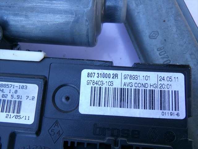 Foto 2ª: Elevalunas Eléctrico Delantero Izquierdo Renault Laguna 1.5 DCI RANCHERA,2007-2015 [K9K57] (2011)