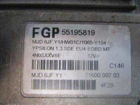 Foto 2ª: Centralita Motor ECU Lancia Y 1.3 JTD 70CV 51KW [188 A9.000] (2005)