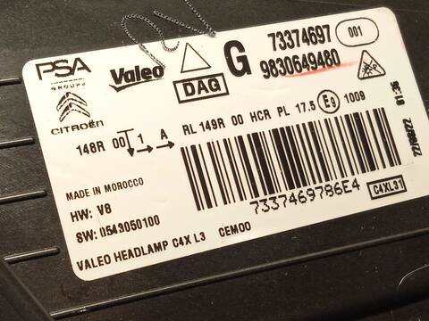 Foto 4ª: Faro Izquierdo Citroen C4 E-C4 BCZKXC) 136CV 100KW (2022)