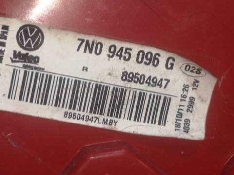 Foto 3ª: Piloto Trasero Derecho Volkswagen Sharan CFFB (2011)