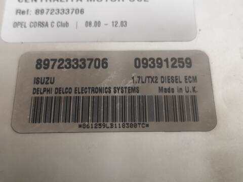 Foto 2ª: Centralita Motor ECU Opel Corsa Y17DTL (2002)