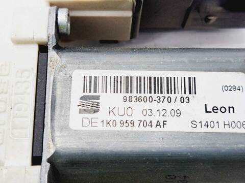 Foto 2ª: Elevalunas Eléctrico Trasero Derecho Seat Leon 1.9 TDI 105CV 77KW [BLS] (2010)