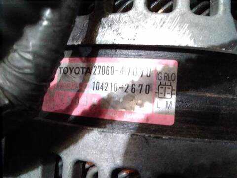 Alternador Toyota IQ 1.3 BASICO [1.3 LTR. 72KW 16V CAT]
