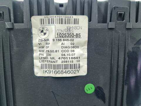 Foto 2ª: Cuadro de Instrumentos Bmw Serie 3 315 320D BERLINA 177CV 130KW [N47D20A] (2007)