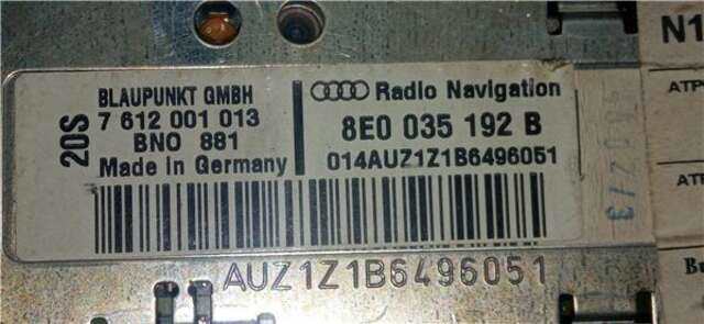 Foto 2ª: Sistema GPS Audi A4 2.5 TDI (120 KW) [2.5 LTR. - 120 KW V6 24V TDI] [BFC]