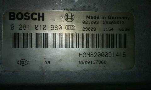 Foto 2ª: Centralita Motor ECU Renault Scenic 1.9 DCI DIESEL CAT 102CV 75KW RX4 JA0) [F9QK7] (2002)