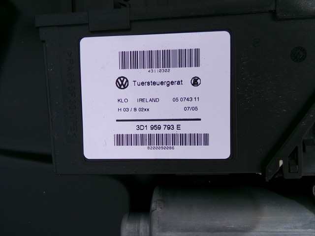 Foto 3ª: Elevalunas Eléctrico Delantero Izquierdo Volkswagen Touareg 2.5 TDI 2002-2010 [BAC] (2005)