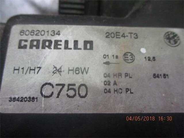 Faro Derecho Alfa Romeo 156 1.8 T.SPARK PROGRESSION [1.8 LTR. - 106 KW 16V CAT]
