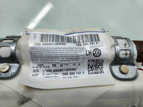 Foto 2ª: Airbag Cortina Delantero Izquierdo Volkswagen Golf RABBIT BLUEMOTION 105CV 77KW [CAY] (2012)