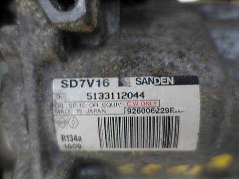 Foto 3ª: Compresor Aire Acondicionado Dacia Sandero 1.5 LAUREATE 75CV 55KW [D/K9K E8] (2011)