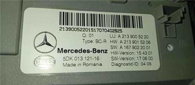 Foto 2ª: Modulo Confort BCM Mercedes Clase E 180 2.0 E 220 D (213.004) [2.0 LTR. - 143 KW CDI CAT]