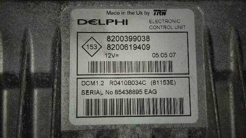 Foto 3ª: Centralita Motor ECU Renault Clio AUTHENTIQUE 68CV 50KW [K9K768] (2007)