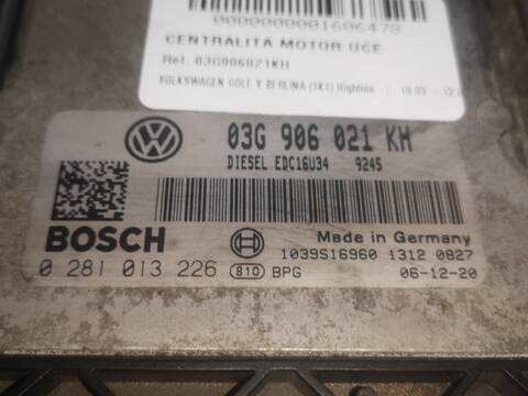 Foto 2ª: Centralita Motor ECU Volkswagen Golf BXE (2007)