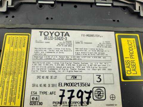 Foto 2ª: Sistema Audio Radio CD Toyota Lexus 250 V6 208CV 153KW [4GR] (2006)