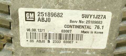 Foto 3ª: Centralita Motor ECU Chevrolet Cruze LS 141CV 104KW [F18D4] (2013)