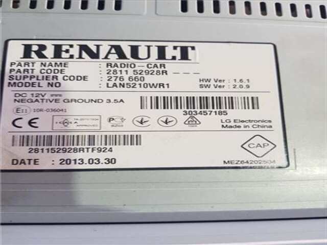 Foto 2ª: Sistema GPS Renault Clio 1.5 BUSINESS [1.5 LTR. - 66 KW DCI DIESEL FAP] [K9K B6]