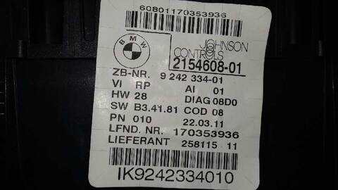 Foto 3ª: Cuadro de Instrumentos Bmw Serie 1 114 120D COUPE 177CV 130KW [N47D20C] (2011)